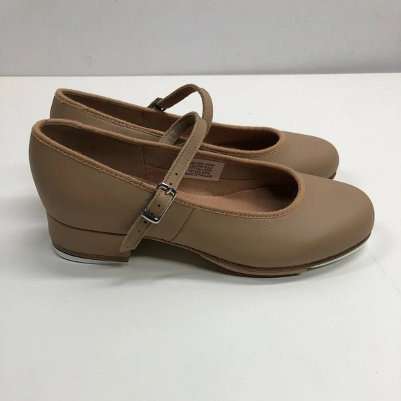 New BLOCH Ladies Showtapper Tap Shoes in Tan Size 4.5 - Picture 3 of 10